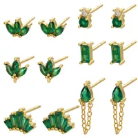 Copper Inlaid Gemstone Earrings main image 1