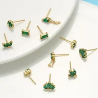 Copper Inlaid Gemstone Earrings main image 2