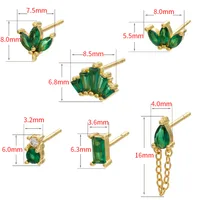 Copper Inlaid Gemstone Earrings main image 4
