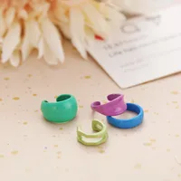 Wholesale Jewelry Cute Geometric Multi-color Ear Clip Set Doublewinwholesale main image 3