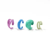 Wholesale Jewelry Cute Geometric Multi-color Ear Clip Set Doublewinwholesale main image 5