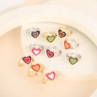 Simple Fashion Multi-layer Eart Drop Wax Color Ring Wholesale Doublewinwholesale main image 3