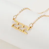 Simple Fashion Angel 000-999 Stainless Steel Number Necklace Wholesale Doublewinwholesale sku image 11