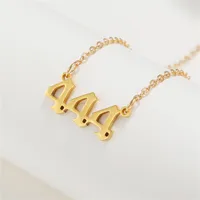 Simple Fashion Angel 000-999 Stainless Steel Number Necklace Wholesale Doublewinwholesale sku image 13