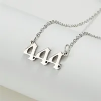 Simple Fashion Angel 000-999 Stainless Steel Number Necklace Wholesale Doublewinwholesale sku image 5