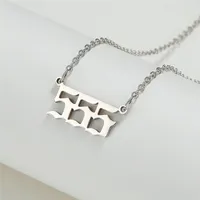 Simple Fashion Angel 000-999 Stainless Steel Number Necklace Wholesale Doublewinwholesale sku image 6