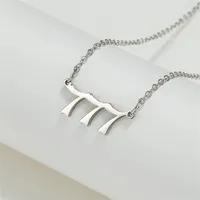 Simple Fashion Angel 000-999 Stainless Steel Number Necklace Wholesale Doublewinwholesale sku image 8