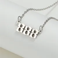 Simple Fashion Angel 000-999 Stainless Steel Number Necklace Wholesale Doublewinwholesale sku image 9