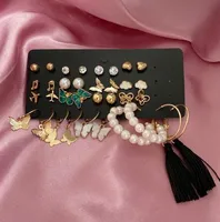 Novelty Plating Alloy Artificial Pearls Earrings sku image 9