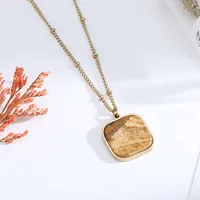 Géométrique Style  Acier Inoxydable Acier Au Titane Pendentif De Gros main image 2