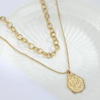 Géométrique Style  Acier Inoxydable Acier Au Titane Pendentif De Gros main image 3