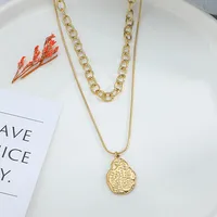 Géométrique Style  Acier Inoxydable Acier Au Titane Pendentif De Gros main image 4