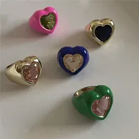 Alloy Heart Artificial Gemstones Women'S main image 1