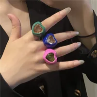 Alloy Heart Artificial Gemstones Women'S main image 3