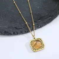 Geometric  Style Stainless Steel Titanium Steel Pendant Necklace Wholesale sku image 1