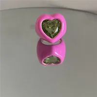 Alloy Heart Artificial Gemstones Women'S sku image 3