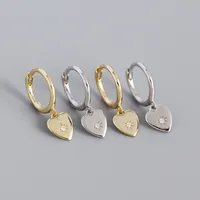 Heart Fashion 925 Sterling Silver Gem Plating Earrings main image 5