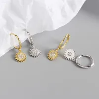 Flower Fashion 925 Sterling Silver Gem Plating Earrings Ear Studs main image 4