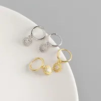 Flower Fashion 925 Sterling Silver Gem Plating Earrings Ear Studs main image 3