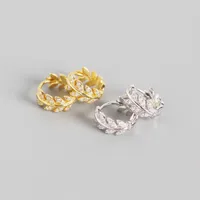 Leaf Fashion Gem Plating Earrings main image 5