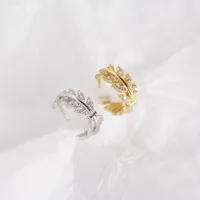 Feuille Mode Gemme Placage Des Boucles D'Oreilles main image 4