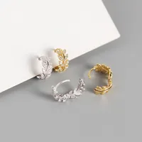 Leaf Fashion Gem Plating Earrings main image 3