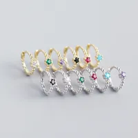 Geometric Fashion Gem Plating Earrings Ear Studs main image 5