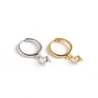Geometric Fashion Gem Plating Earrings main image 5