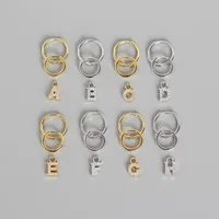 Letter Fashion Gem Plating Earrings main image 5