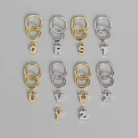 Letter Fashion Gem Plating Earrings main image 3