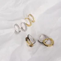 Geometric Fashion Gem Diamond Earrings Ear Studs main image 4