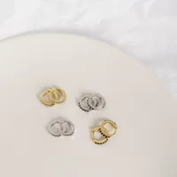 Geometric Fashion Gem Diamond Earrings Ear Studs main image 3