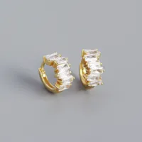 Geometric Fashion 925 Sterling Silver Gem Plating Earrings sku image 2