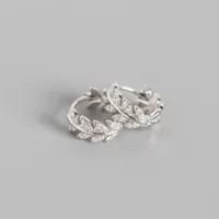 Leaf Fashion Gem Plating Earrings sku image 1