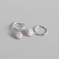 Flower Fashion 925 Sterling Silver Gem Plating Earrings Ear Studs sku image 1