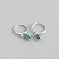 S925 Sterling Silver Geometric Rectangular Zircon Earrings Wholesale Doublewinwholesale sku image 13
