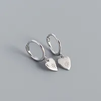 Heart Fashion 925 Sterling Silver Gem Plating Earrings sku image 2