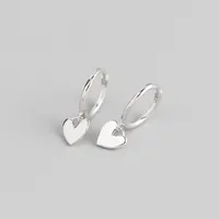 Heart Casual Cute Commute 925 Sterling Silver No Inlaid Plating Earrings sku image 1