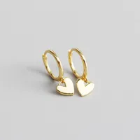 Heart Casual Cute Commute 925 Sterling Silver No Inlaid Plating Earrings sku image 2