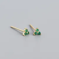 S925 Sterling Silver Geometric Clover Diamonds Earrings Wholesale Doublewinwholesale sku image 6