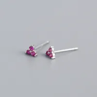 S925 Sterling Silver Geometric Clover Diamonds Earrings Wholesale Doublewinwholesale sku image 9