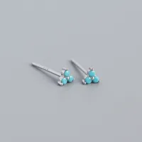 S925 Sterling Silver Geometric Clover Diamonds Earrings Wholesale Doublewinwholesale sku image 11