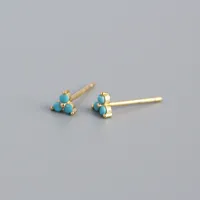 S925 Sterling Silver Geometric Clover Diamonds Earrings Wholesale Doublewinwholesale sku image 12