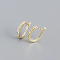 Geometric Fashion Gem Plating Earrings sku image 2