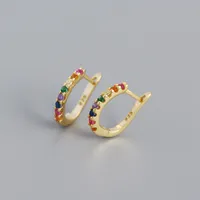 Geometric Fashion Gem Plating Earrings sku image 4