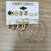 Geometric Vintage Style Artificial Pearl Alloy Artificial Pearls Earrings sku image 8