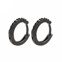 Forme En U Style Simple Le Cuivre Pierres Précieuses Artificielles Placage Des Boucles D'Oreilles main image 2