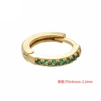 U Shape Simple Style Copper Artificial Gemstones Plating Earrings main image 5