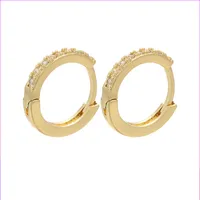 U Shape Simple Style Copper Artificial Gemstones Plating Earrings sku image 1