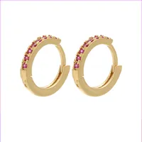 U Shape Simple Style Copper Artificial Gemstones Plating Earrings sku image 4